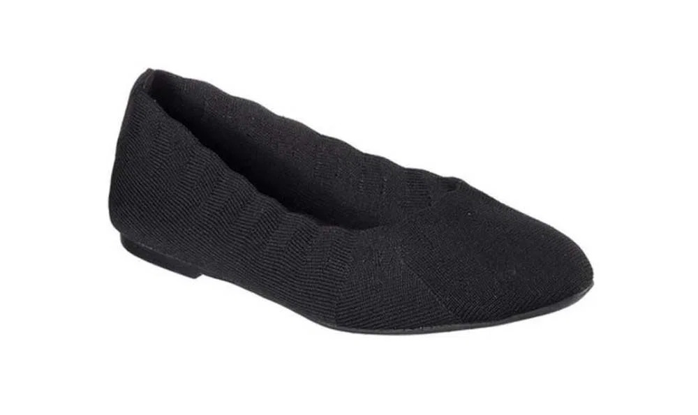 Skechers Knit Loafer Skimmer Cleo Black - Medium